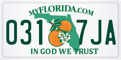 FL license plate 0317JA