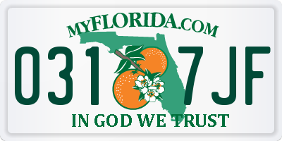 FL license plate 0317JF