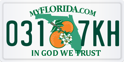 FL license plate 0317KH