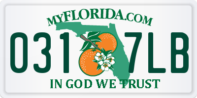 FL license plate 0317LB