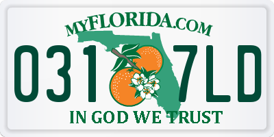 FL license plate 0317LD