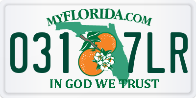 FL license plate 0317LR