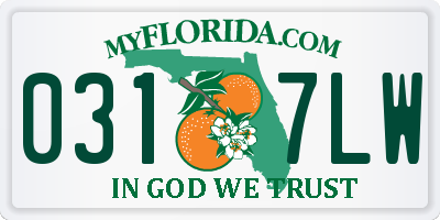 FL license plate 0317LW