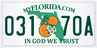 FL license plate 0317OA