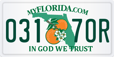 FL license plate 0317OR