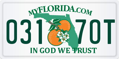 FL license plate 0317OT