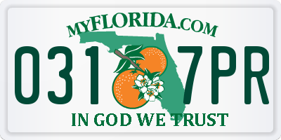 FL license plate 0317PR