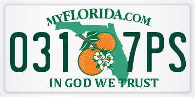 FL license plate 0317PS