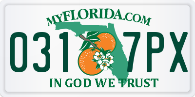 FL license plate 0317PX