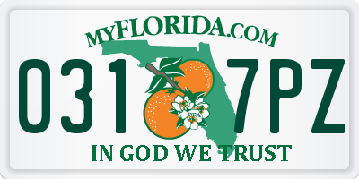 FL license plate 0317PZ