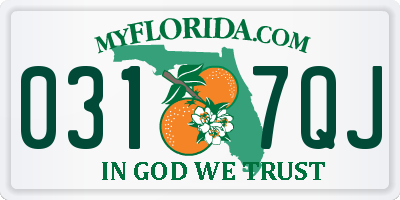 FL license plate 0317QJ