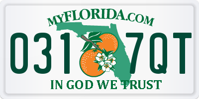 FL license plate 0317QT