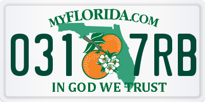 FL license plate 0317RB