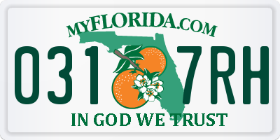 FL license plate 0317RH