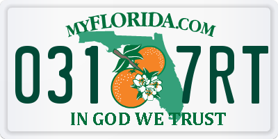 FL license plate 0317RT