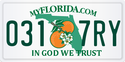 FL license plate 0317RY
