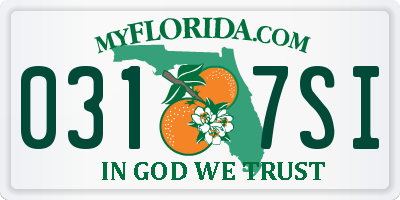 FL license plate 0317SI
