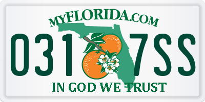 FL license plate 0317SS