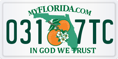 FL license plate 0317TC