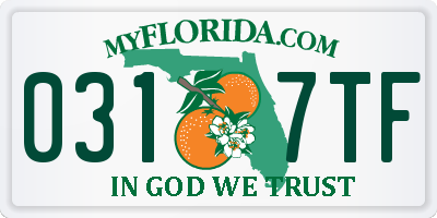 FL license plate 0317TF