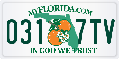 FL license plate 0317TV