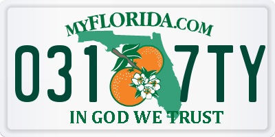 FL license plate 0317TY
