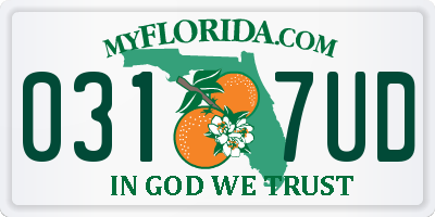 FL license plate 0317UD