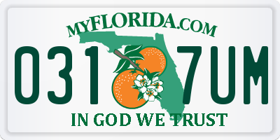 FL license plate 0317UM