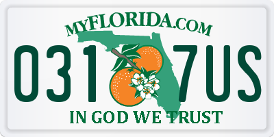 FL license plate 0317US