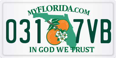 FL license plate 0317VB