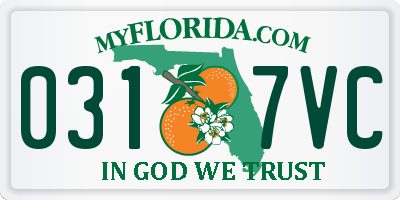 FL license plate 0317VC