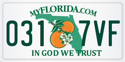 FL license plate 0317VF