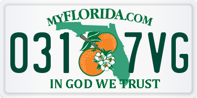 FL license plate 0317VG