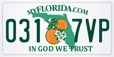 FL license plate 0317VP