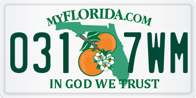 FL license plate 0317WM