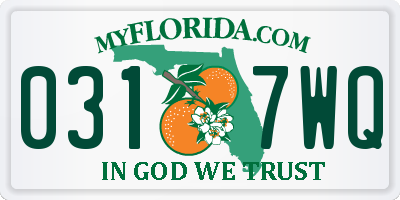 FL license plate 0317WQ