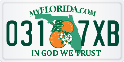 FL license plate 0317XB