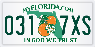 FL license plate 0317XS
