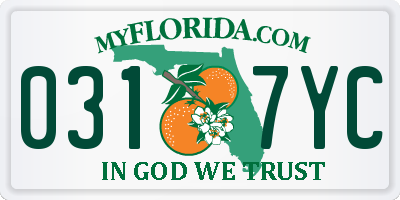 FL license plate 0317YC