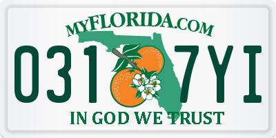 FL license plate 0317YI