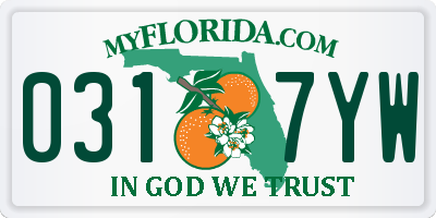 FL license plate 0317YW