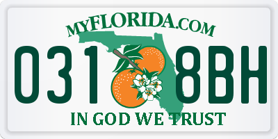FL license plate 0318BH