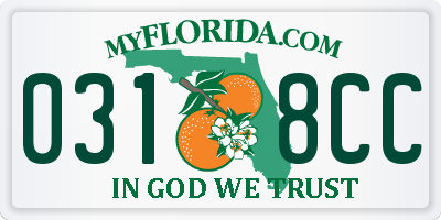 FL license plate 0318CC