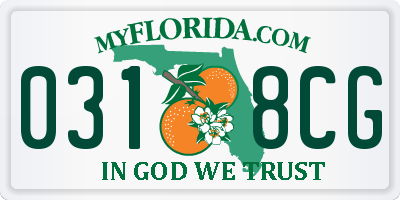 FL license plate 0318CG