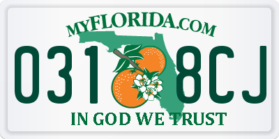FL license plate 0318CJ