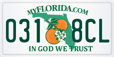 FL license plate 0318CL