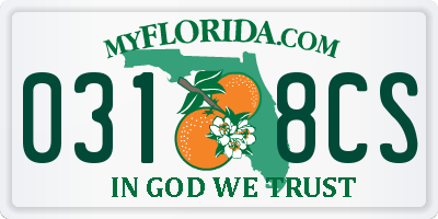 FL license plate 0318CS