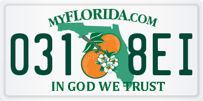FL license plate 0318EI