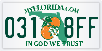 FL license plate 0318FF
