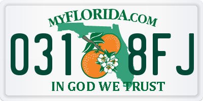 FL license plate 0318FJ